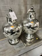 2 stk. Opbevaringskrukke m. Låg