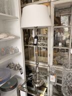 2 stk. Bordlamper i blank krom