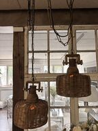 2 stk. Pendle i naturflet H43/Ø50 cm