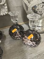 2 stk. Lysestager i krystal