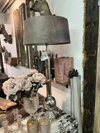 Tafellampe Rosa glans chroom 80 cm.