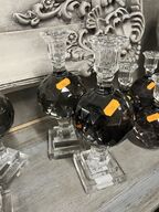 2 stk. Lysestager i krystal