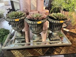 3 stk. Potter m. Blomster