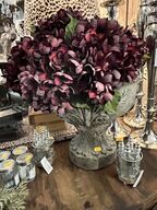 Vase m. Blomster inkl. Strøsæt