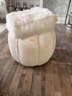 Fodskammel m. Skintæppe 94x63x52