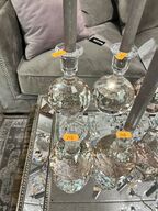 Glas fad m. Lysestager