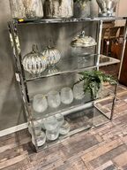 Reol m. Glashylder 99x39x120 cm.