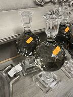 2 stk. Lysestager i krystal