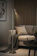 2 stk. trio gomes genopladelig gulvlampe krom(ubrugt)