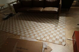 Gulvtæppe FERM LIVING Check Wool Jute Rug Off