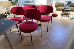 4 stk. spisebordsstole VERPAN 430 Stacking Chair Burgundy / Harald 612