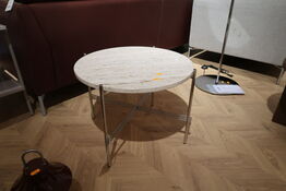 Sofabord GUBI TS Chrome Stel - Travetin Plade