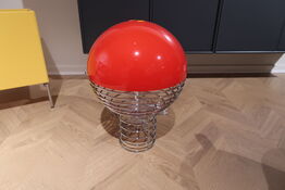 Bordlampe VERPAN Wire krom/rød