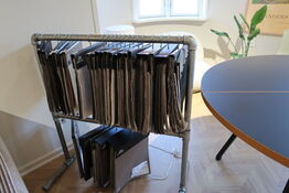 Stativ med div. Vareprøver