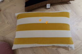 Pude CHRISTINA LUNDSTEEN Zarah Mustard, Dusty White