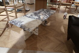 Sofabord AUDO COPENHAGEN Androgyne Lounge Calacatta Viola Marble
