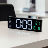 2 stk. stort digitalt ur, 39x13x3 cm m. remote(ubrugt)