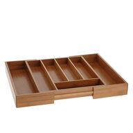 2 stk. Bestikbakke i bambus justerbar 34 x 28 cm