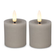 12 pk. Cozzy LED bloklys Ø4,8 x H5 cm 2 stk. grå