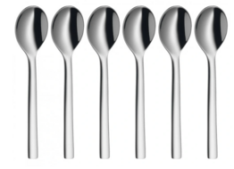 7 pk. WMF NUOVA Espresso ske, sæt med 6 stk