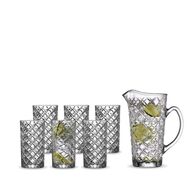 Lyngby glas Diamond kandesæt 7 dele