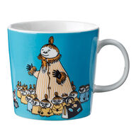6 stk. Moomin Arabia Mymlens Mor krus aqua blå 30 cl