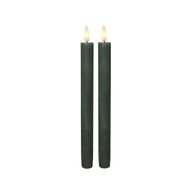 8 pk. Cozzy LED stagelys 22,5 cm 2 stk. grøn