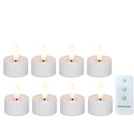 4 pk. LED fyrfadslys sæt med fjernbetjening 9 dele