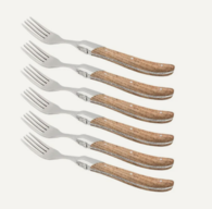 2 pk. Laguiole by Hâws steakgafler, Oak - 6 stk.