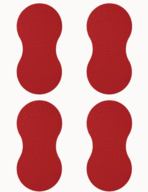 5 pk. Life In Colour Double Coaster - 4 stk. Rød