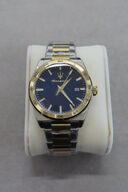 Maserati Velocita 43mm Ur med Bla Skive og Gulddetaljer