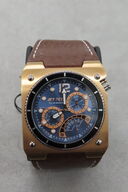 Jet Set Herreur Med Brun Rem Og Gyldent Urhus