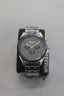 Sector Herreur Med Rustfrit Stålrem og Grå Skive