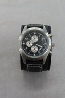 Armbåndsur Med Kronograf Og Sort Rem