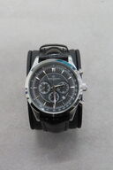 Herreur Henry Edwards Med Sort Læderrem og Tachymeter