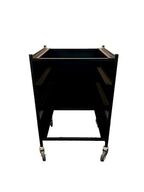 Afrydningsvogn sort, lav model med sidebeklædning 3 sider