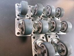 10 stk. møbelhjul Ø3 cm, platform 4,8 x 3,4 cm