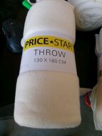 10 stk. plaid, hvid fleece