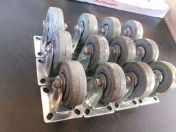 12 stk. møbelhjul Ø5 cm, platform  5 x 5 cm