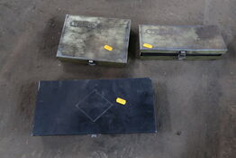 3 stk. kasser med topnøglesæt m.m.