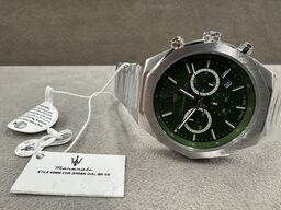 Armbåndsur MASERATI STILE 45 MM CHR GREEN DIAL BR SS