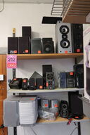 Stort parti højtalere m.m.