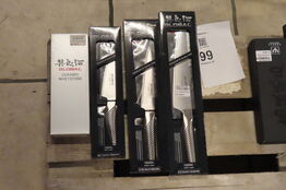 3 stk. Knive GLOBAL & slibesten 