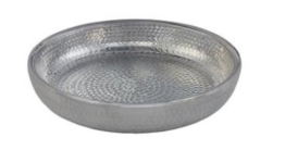 Serveringsfad sølv hammeret 300 mm dobbelvægget (Udstillingsmodel)