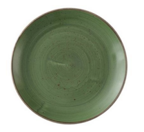 13 stk. Tallerken coupe mørkegrøn 260 mm Stonecast Churchill (Brugt)