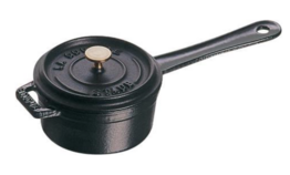 Mini cocotte sort m/ låg 0,25 ltr Håndtag Staub