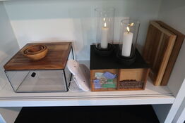 Buffetdisplays, LED-lys SIRUS med opladestation m.m.