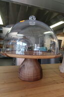 Opsats træ 330 mm H160 mm med glaslåg