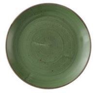 12 stk. Tallerken coupe mørkegrøn 260 mm Stonecast Churchill (Brugt)