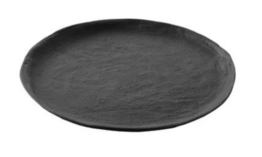 12 stk. Tallerken organisk coupe sort 215 mm Yli Revol (brugt)